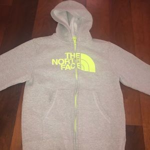 Kids north face zip up hoodie.